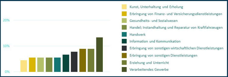 Branchen der Mitglieder der Wirtschaftsinitiative