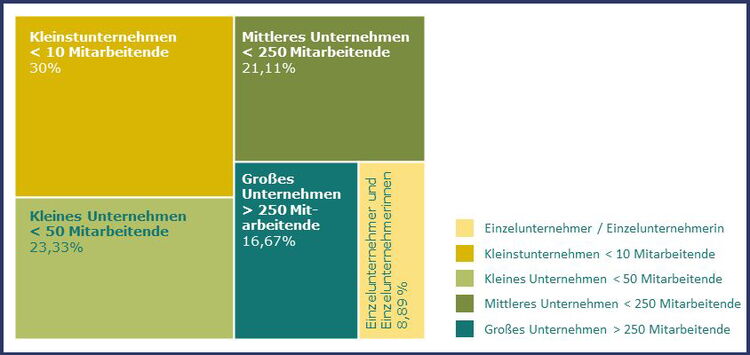 Betriebsgrößen der befragten Wirtschaftsakteure
